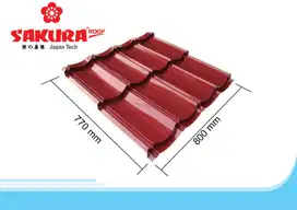 Atap Genteng Metal Sakura Roof + JASA PASANG HARGA BEDA