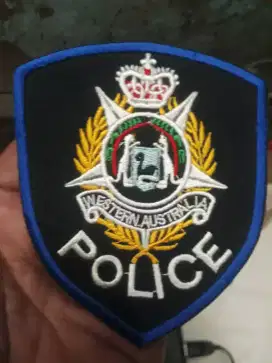 Antik vintage bordir emblem patch australian police mulus harga satuan