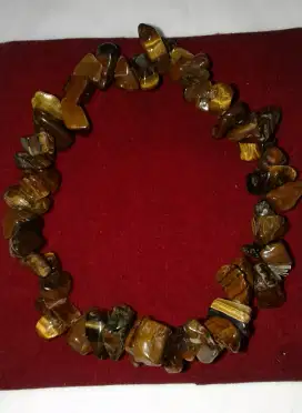 Gelang Batu Tiger Eye Abstrak