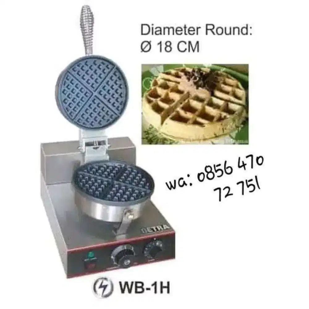 Alat Pembuat Pencetak Waffle Wafer Baker Getra Waffel WB1H