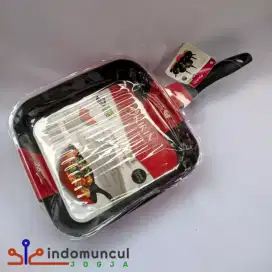 kirin grill pan lado lado series 26cm, frypan teflon pemanggang