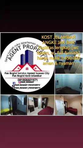 [READY] KOST FASILITAS LENGKAP LOKASI JELAMBAR ANGKE JAK BAR