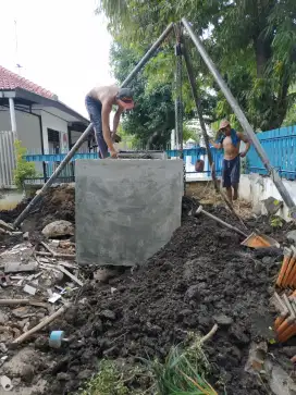Bak tandon air beton cor tanam keramik mpoin grand pinguin