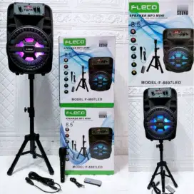 (Bisa bayar ditempat)Speker bluetooth karaoke fleco 8,5 inchi murah