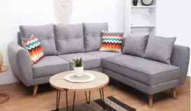 Sofa minimalis L putus retro yang ellegan