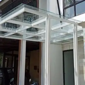 Canopy kaca desain rumah minimalis 534