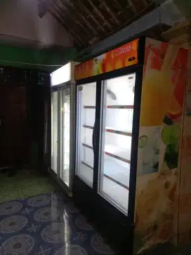 Freezer sliding kaca glasdoor 650-1200 liter dan showcase 2 pintu