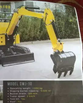 Excavator mini 1 Ton