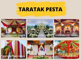 Taratak Pesta Ukuran 5 Meter x 4 Meter dan Hiasannya Kondisi Baru
