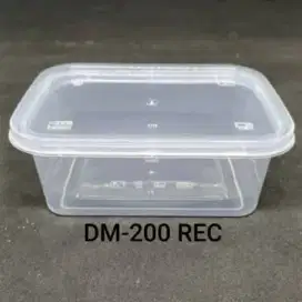 Thinwall rectangular kootak persegi panjang 200ml merk DM (isi 25pcs)