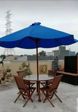 Meja cafe,meja payung,meja taman jati,kursi lipat jati