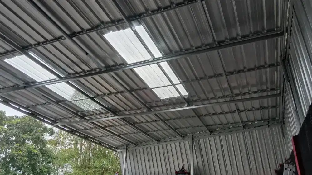 Kanopi Bajaringan Atap Galvalum Dan Plafon Gypsum
