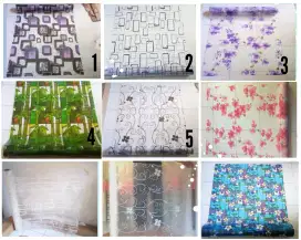 Sticker kaca motif motif minimalis