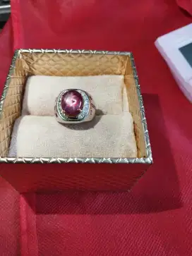 Cincin Eropa Pria Berlian Ruby Mira Star Afrika Motif angka 8 Kode 026