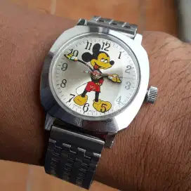 Jam mickey swiss manual TV radio seiko omega hamilton oris antik jadul