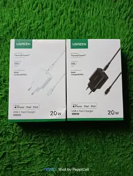 Charger iPhone Fast Charging Ugreen 20W PD + Kabel USB C to Lightning