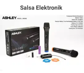 Mic Micropon Wireless Ashley wr 200, Double mic kualitas bagus