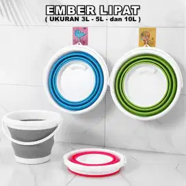 Ember Lipat Portable 3L Water Bucket Foldable Collapsible Baskom