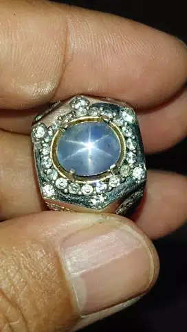 blue star sapphire 6.31 crt safir ceylon kristal natural harga pas net