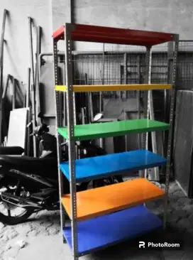 Rak Besi Siku Lubang 5 susun free ongkir free pemasangan