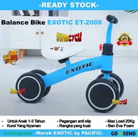 Pushbike Balance Push Bike Sepeda Anak Murah Exotic ET-2008 NEW