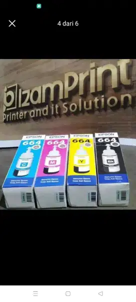 Tinta printer epson 664 new original