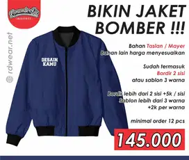 Bikin Jaket Bomber Bordir / Bordir Bomber Murah Bagus