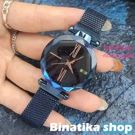 Jam Tangan Wanita Rantai Magnetik Starry Night Sky 3 Angka Roma