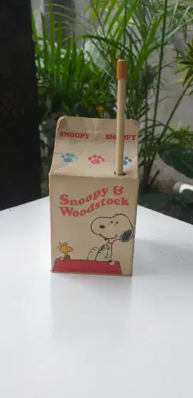 Vintage Peanuts Snoopy & Woodstock  AM/FM Milk Box Radio 14 Battery