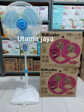 KIPAS ANGIN MIYAKO 16 KAKI PETAK KAS-1618KB PL (BARU DAN BERGARANSI)