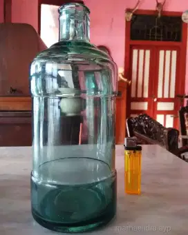 Botol biru eropa jadul antik kuno vintage