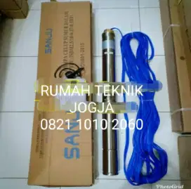 (rumah teknik jogja)mesin pompa submersible 0,5 hp, kabel 35 meter