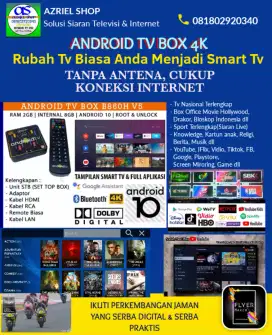 Android box 4K,  rubah tv biasa anda menjadi Smart tv