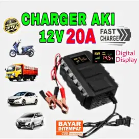 Cas aki charger accu ces aki Truk Mobil 12V 20A smart fast truck mobil