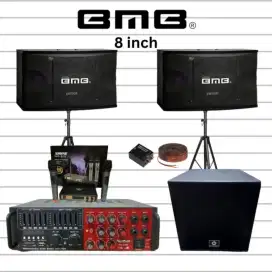 Paket Karaoke BMB 8 inch Original plus Subwoofer 12 inch