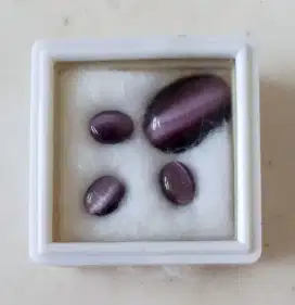 Set Batu Hias Warna Ungu Cat Eyes