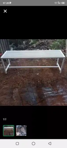 Kursi besi panjang 1 meter 20 cm / 120 cm