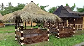 Kerajinan bambu saung pondok gazebo gubuk