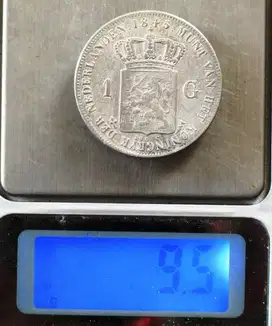 koin 1 Gulden 1845 King Willem 2 Belanda rare koin BL1