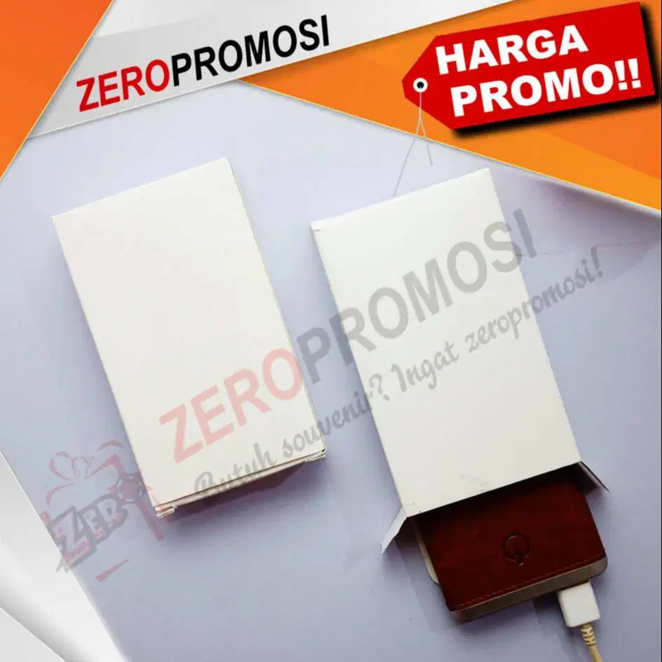 Kemasan Box Packaging Duplex Putih Untuk Souvenir Powerbank Custom