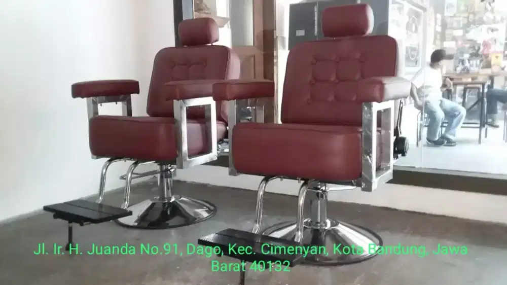 Kursi Barber Barbershop Hidrolik Mewah warna warni