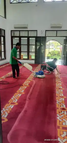 Jasa cuci karpet masjid karpet permadani