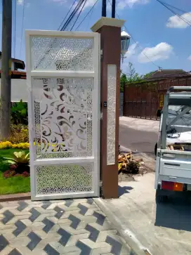 Pagar besi motif hasil cutting laser