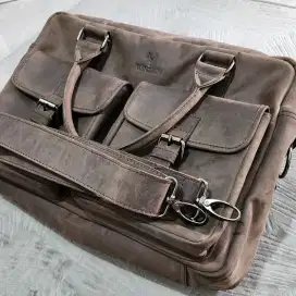 Tas Selempang laptop kulit Crazy Horse
