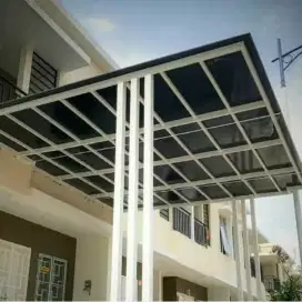 Canopy solarflat, alderon, genteng pasir, canopy kaca,kontruksi baja