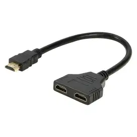 KABEL HDMI SPLITTER 2 PORT TANPA POWER - 1 INPUT KE 2 OUTPUT