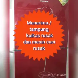 Menerima mesin cuci rusak,kulkas dan ac