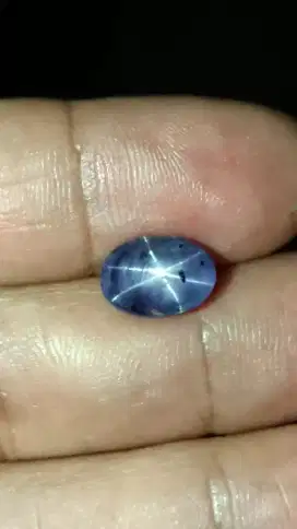 blue star sapphire 4.74crt ceylon safir kristal natural harga pas net