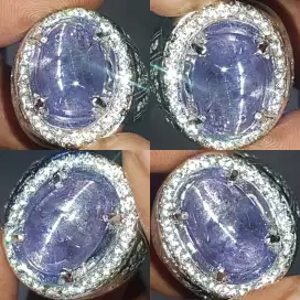 NATURAL TANZANITE CATS EYE 5.96 CTS
