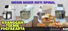 (KRANGGAN TEKNIK)mixer spiral produksi roti donat bakpao adonan kalis
